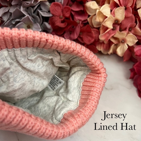 Infant Baby Pink Striped Winter Hat & Ring Scarf Set - Picture 10 of 16